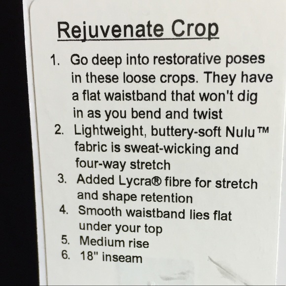 NWT TRNV LULULEMON REJUVENATE CROP TRUE NAVY BLUE - Picture 3 of 5